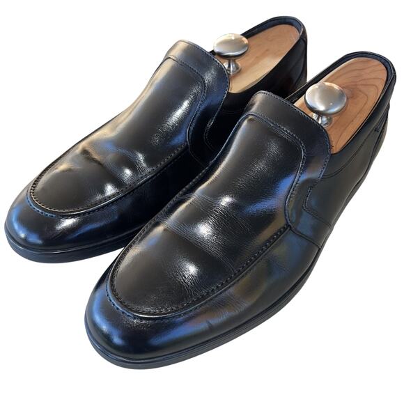 Mephisto Men's Sz 10.5 M Black Leather Slip On Dress Loafers - Picture 2 of 11